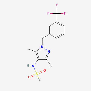 N-{3,5-dimethyl-1-[3-(trifluoromethyl)benzyl]-1H-pyrazol-4-yl}methanesulfonamide