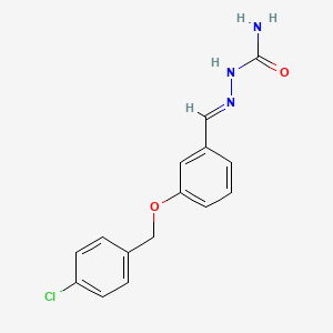 molecular formula C15H14ClN3O2 B10888127 (2E)-2-{3-[(4-chlorobenzyl)oxy]benzylidene}hydrazinecarboxamide 