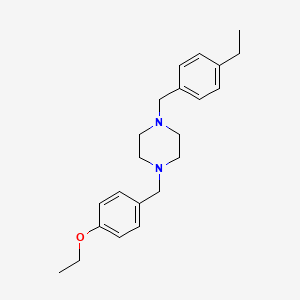 molecular formula C22H30N2O B10888131 1-(4-Ethoxybenzyl)-4-(4-ethylbenzyl)piperazine 