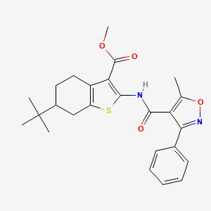 Methyl 6-tert-butyl-2-{[(5-methyl-3-phenyl-1,2-oxazol-4-yl)carbonyl]amino}-4,5,6,7-tetrahydro-1-benzothiophene-3-carboxylate