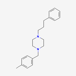 molecular formula C21H28N2 B10888150 1-[(4-Methylphenyl)methyl]-4-(3-phenylpropyl)piperazine 