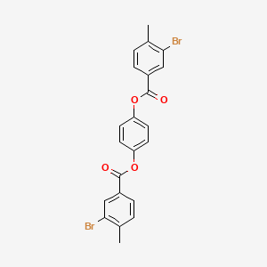 molecular formula C22H16Br2O4 B10888162 Benzene-1,4-diyl bis(3-bromo-4-methylbenzoate) 