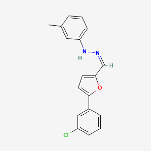 (1Z)-1-{[5-(3-chlorophenyl)furan-2-yl]methylidene}-2-(3-methylphenyl)hydrazine