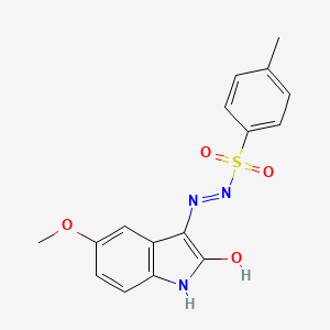 N'-[(3Z)-5-methoxy-2-oxo-1,2-dihydro-3H-indol-3-ylidene]-4-methylbenzenesulfonohydrazide