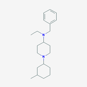 molecular formula C21H34N2 B10888228 N-benzyl-N-ethyl-1-(3-methylcyclohexyl)piperidin-4-amine 