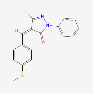 (4Z)-5-methyl-4-[4-(methylsulfanyl)benzylidene]-2-phenyl-2,4-dihydro-3H-pyrazol-3-one