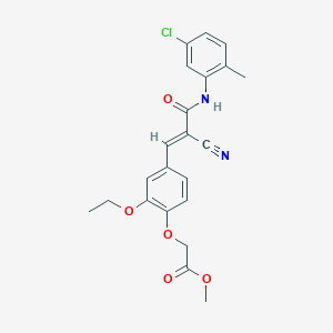 methyl (4-{(1E)-3-[(5-chloro-2-methylphenyl)amino]-2-cyano-3-oxoprop-1-en-1-yl}-2-ethoxyphenoxy)acetate