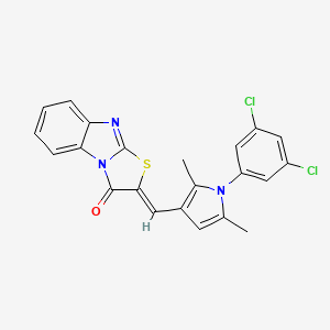 (2Z)-2-{[1-(3,5-dichlorophenyl)-2,5-dimethyl-1H-pyrrol-3-yl]methylidene}[1,3]thiazolo[3,2-a]benzimidazol-3(2H)-one