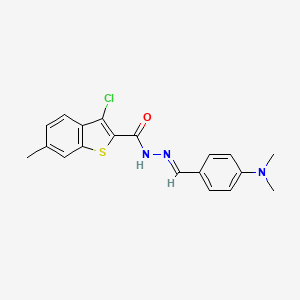 3-chloro-N'-{(E)-[4-(dimethylamino)phenyl]methylidene}-6-methyl-1-benzothiophene-2-carbohydrazide