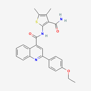 N-(3-carbamoyl-4,5-dimethylthiophen-2-yl)-2-(4-ethoxyphenyl)quinoline-4-carboxamide