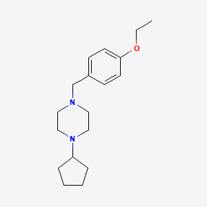 molecular formula C18H28N2O B10888296 1-Cyclopentyl-4-(4-ethoxybenzyl)piperazine 