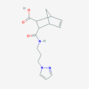 3-{[3-(1H-pyrazol-1-yl)propyl]carbamoyl}bicyclo[2.2.1]hept-5-ene-2-carboxylic acid