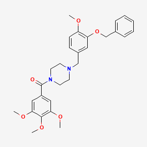 {4-[3-(Benzyloxy)-4-methoxybenzyl]piperazino}(3,4,5-trimethoxyphenyl)methanone