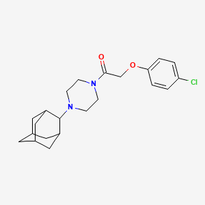 molecular formula C22H29ClN2O2 B10888305 1-[4-(2-Adamantyl)piperazino]-2-(4-chlorophenoxy)-1-ethanone 