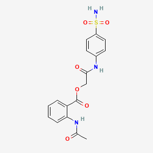 2-Oxo-2-[(4-sulfamoylphenyl)amino]ethyl 2-(acetylamino)benzoate