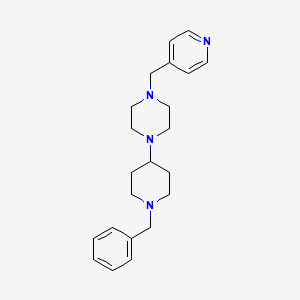 molecular formula C22H30N4 B10888362 1-(1-Benzylpiperidin-4-yl)-4-(pyridin-4-ylmethyl)piperazine CAS No. 6037-18-9