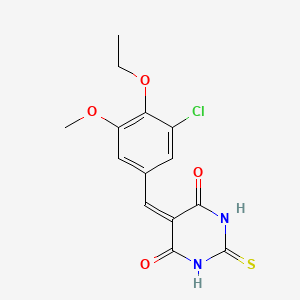 5-(3-chloro-4-ethoxy-5-methoxybenzylidene)-2-thioxodihydropyrimidine-4,6(1H,5H)-dione