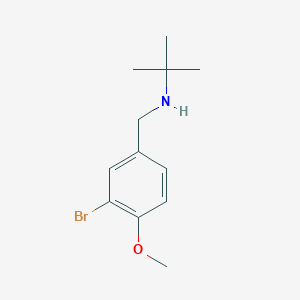 molecular formula C12H18BrNO B10888377 [(3-Bromo-4-methoxyphenyl)methyl](tert-butyl)amine 