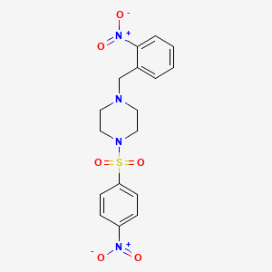 molecular formula C17H18N4O6S B10888384 1-(2-Nitrobenzyl)-4-[(4-nitrophenyl)sulfonyl]piperazine 