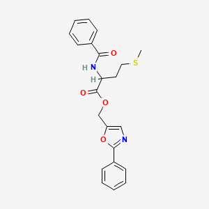 (2-phenyl-1,3-oxazol-5-yl)methyl N-(phenylcarbonyl)methioninate