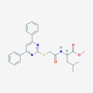 methyl N-{[(4,6-diphenylpyrimidin-2-yl)sulfanyl]acetyl}leucinate