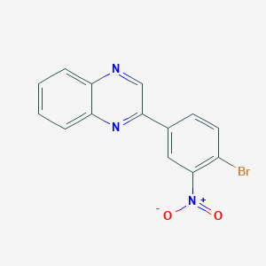 molecular formula C14H8BrN3O2 B10888436 2-(4-Bromo-3-nitrophenyl)quinoxaline 