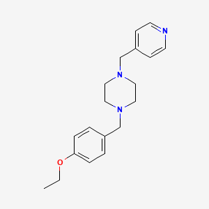 molecular formula C19H25N3O B10888461 1-(4-Ethoxybenzyl)-4-(4-pyridylmethyl)piperazine 