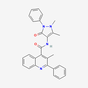 N-(1,5-dimethyl-3-oxo-2-phenyl-2,3-dihydro-1H-pyrazol-4-yl)-3-methyl-2-phenylquinoline-4-carboxamide