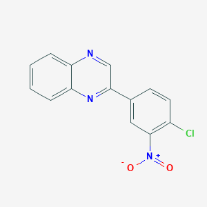 molecular formula C14H8ClN3O2 B10888504 2-(4-Chloro-3-nitrophenyl)quinoxaline 