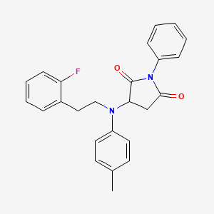 3-{[2-(2-Fluorophenyl)ethyl](4-methylphenyl)amino}-1-phenylpyrrolidine-2,5-dione