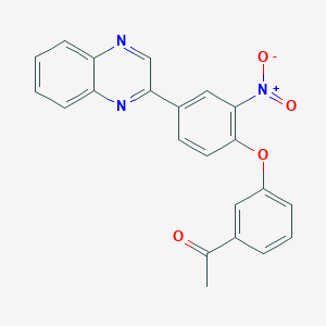 1-{3-[2-Nitro-4-(quinoxalin-2-yl)phenoxy]phenyl}ethanone