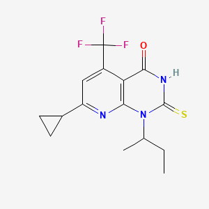 molecular formula C15H16F3N3OS B10888516 1-(butan-2-yl)-7-cyclopropyl-2-sulfanyl-5-(trifluoromethyl)pyrido[2,3-d]pyrimidin-4(1H)-one 