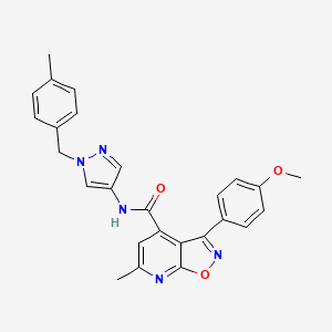 3-(4-methoxyphenyl)-6-methyl-N-[1-(4-methylbenzyl)-1H-pyrazol-4-yl][1,2]oxazolo[5,4-b]pyridine-4-carboxamide