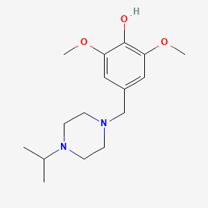 molecular formula C16H26N2O3 B10888569 2,6-Dimethoxy-4-{[4-(propan-2-yl)piperazin-1-yl]methyl}phenol 