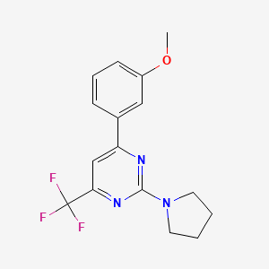 4-(3-Methoxyphenyl)-2-(pyrrolidin-1-yl)-6-(trifluoromethyl)pyrimidine