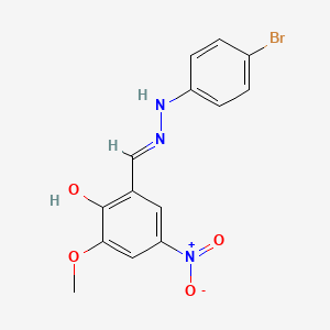 2-Hydroxy-5-nitro-3-methoxybenzaldehyde (4-bromophenyl)hydrazone