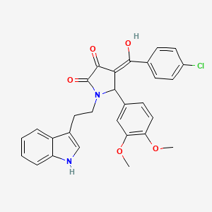 4-[(4-chlorophenyl)carbonyl]-5-(3,4-dimethoxyphenyl)-3-hydroxy-1-[2-(1H-indol-3-yl)ethyl]-1,5-dihydro-2H-pyrrol-2-one