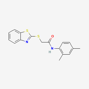 molecular formula C17H16N2OS2 B10888676 2-(1,3-benzothiazol-2-ylsulfanyl)-N-(2,4-dimethylphenyl)acetamide 