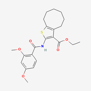 molecular formula C22H27NO5S B10888715 Ethyl 2-[(2,4-dimethoxybenzoyl)amino]-4,5,6,7,8,9-hexahydrocycloocta[b]thiophene-3-carboxylate 