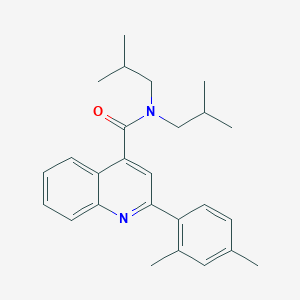 molecular formula C26H32N2O B10888728 2-(2,4-dimethylphenyl)-N,N-bis(2-methylpropyl)quinoline-4-carboxamide 