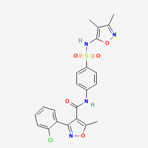 3-(2-chlorophenyl)-N-{4-[(3,4-dimethyl-1,2-oxazol-5-yl)sulfamoyl]phenyl}-5-methyl-1,2-oxazole-4-carboxamide