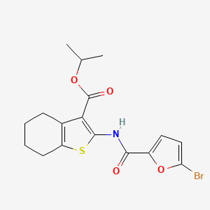 molecular formula C17H18BrNO4S B10888754 Propan-2-yl 2-{[(5-bromofuran-2-yl)carbonyl]amino}-4,5,6,7-tetrahydro-1-benzothiophene-3-carboxylate 