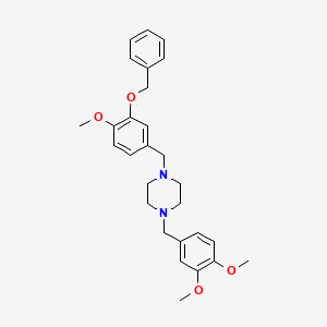 1-[3-(Benzyloxy)-4-methoxybenzyl]-4-(3,4-dimethoxybenzyl)piperazine