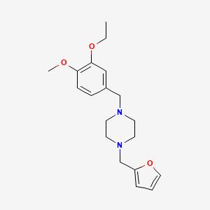 1-(3-Ethoxy-4-methoxybenzyl)-4-(furan-2-ylmethyl)piperazine