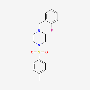 molecular formula C18H21FN2O2S B10888776 1-(2-Fluorobenzyl)-4-[(4-methylphenyl)sulfonyl]piperazine 