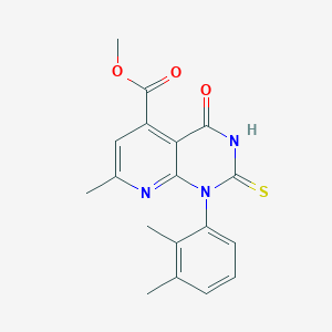 Methyl 1-(2,3-dimethylphenyl)-7-methyl-4-oxo-2-sulfanyl-1,4-dihydropyrido[2,3-d]pyrimidine-5-carboxylate