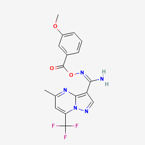 N'-{[(3-methoxyphenyl)carbonyl]oxy}-5-methyl-7-(trifluoromethyl)pyrazolo[1,5-a]pyrimidine-3-carboximidamide