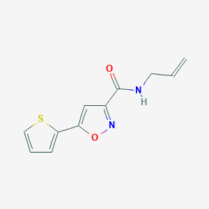 molecular formula C11H10N2O2S B10888826 N-Allyl-5-(thiophen-2-yl)isoxazole-3-carboxamide 