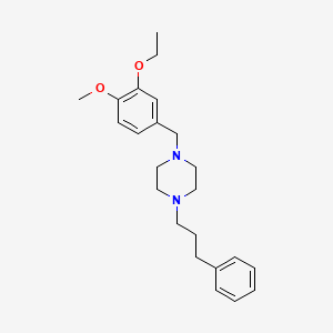 molecular formula C23H32N2O2 B10888862 1-(3-Ethoxy-4-methoxybenzyl)-4-(3-phenylpropyl)piperazine 