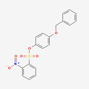 molecular formula C19H15NO6S B10888899 4-(Benzyloxy)phenyl 2-nitrobenzenesulfonate 